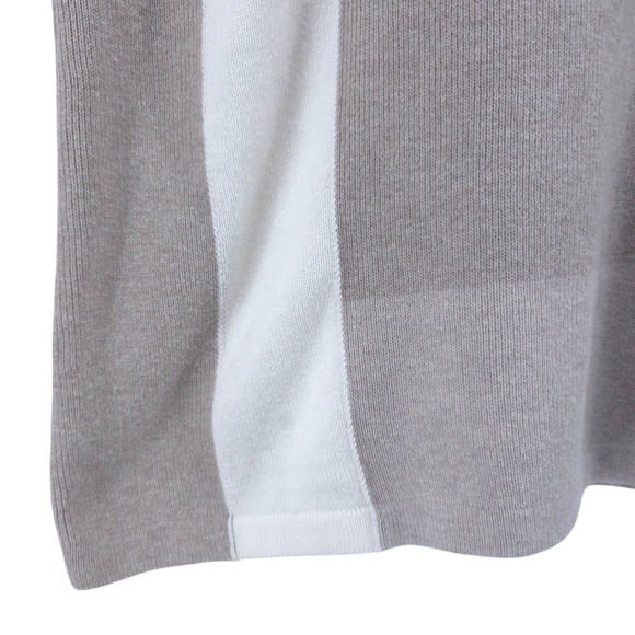 Chicos Turtleneck Colorblock 3/4 Sleeve Sweater Cotton AcrylicWomens 1 Medium